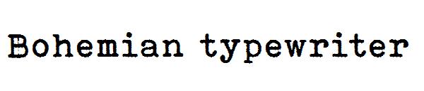 Bohemian typewriter字体