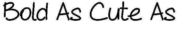 Bold As Cute As字体