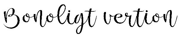 Bonoligt vertion字体