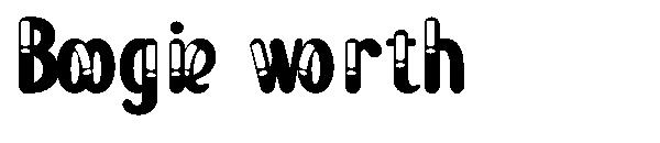 Boogie worth字体