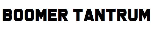 Boomer Tantrum字体