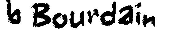 b Bourdain字体