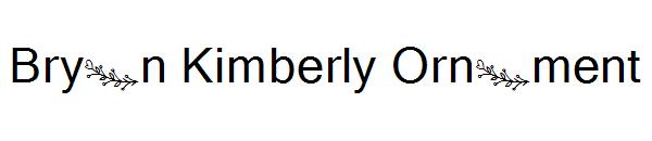 Bryan Kimberly Ornament字体