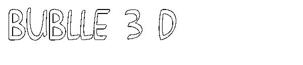 BUBLLE 3 D字体