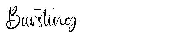 Bursting字体
