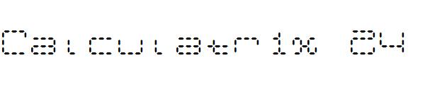 Calculatrix 24字体