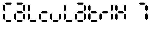 Calculatrix 7字体