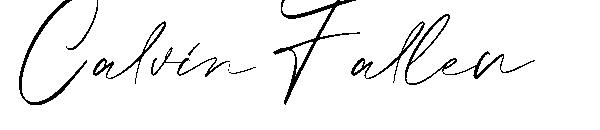 Calvin Fallen字体