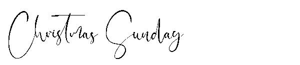 Christmas Sunday字体