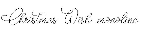 Christmas Wish monoline字体