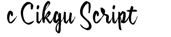 c Cikgu Script字体