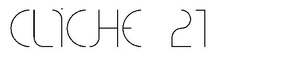 CLiCHE 21字体