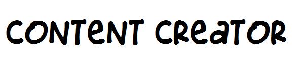 Content Creator字体