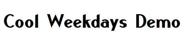Cool Weekdays Demo字体