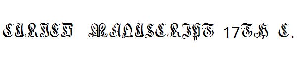 Curved Manuscript 17th c.字体