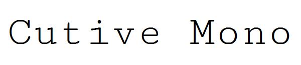 Cutive Mono字体