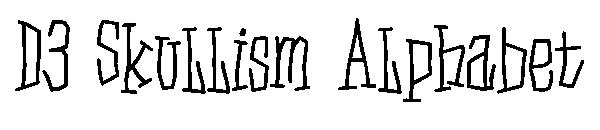 D3 Skullism Alphabet字体