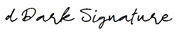 d Dark Signature字体