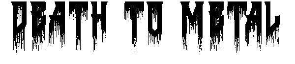 Death to Metal字体