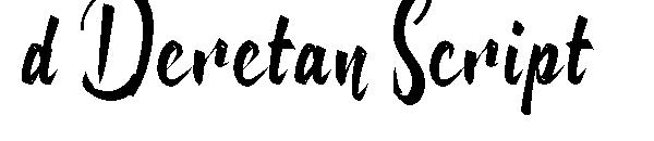 d Deretan Script字体
