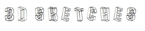 3D Sketches字体