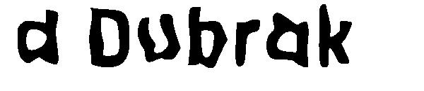 d Dubrak字体