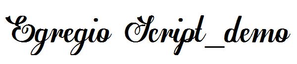 Egregio Script_demo字体