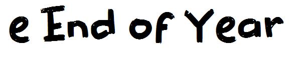 e End of Year字体