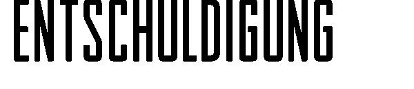 Entschuldigung字体