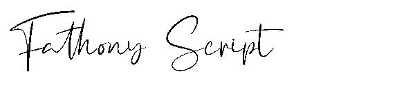 Fathony Script字体