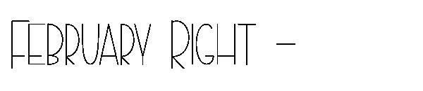 February Right -字体