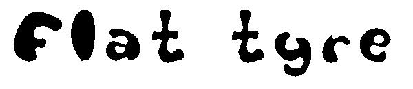 Flat tyre字体