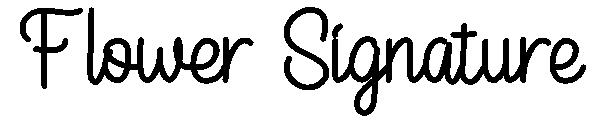 Flower Signature字体