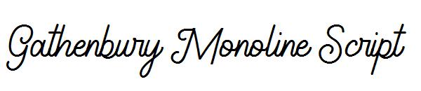 Gathenbury Monoline Script字体