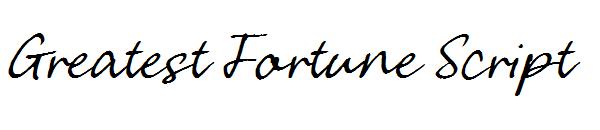 Greatest Fortune Script字体