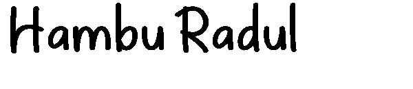 Hambu Radul字体