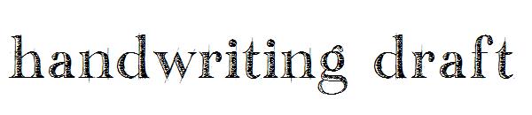 handwriting draft字体