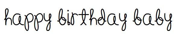 Happy Birthday Baby字体
