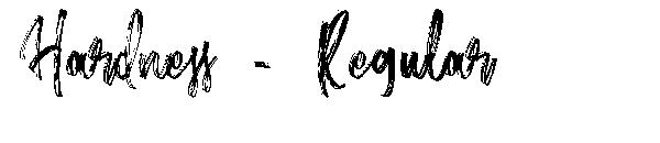 Hardness - Regular字体