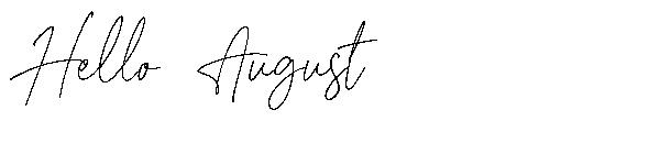 Hello August字体