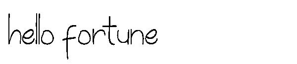 hello fortune字体