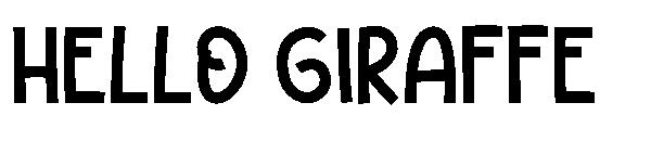 HELLO GIRAFFE字体