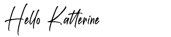 Hello Katterine字体