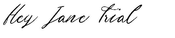 Hey Jane Trial字体