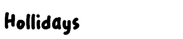 Hollidays字体