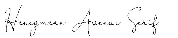 Honeymoon Avenue Serif字体