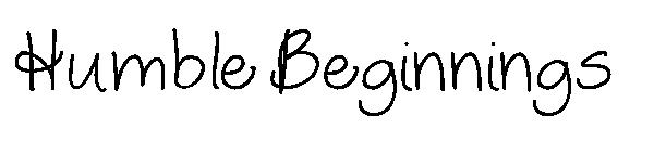 Humble Beginnings字体