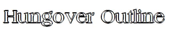 Hungover Outline字体