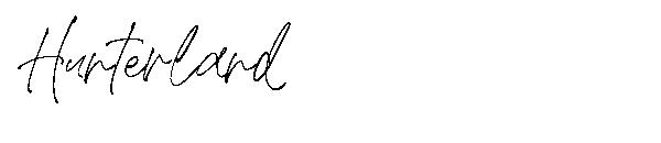 Hunterland字体
