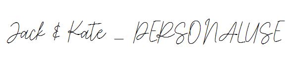 Jack & Kate _ PERSONALUSE字体
